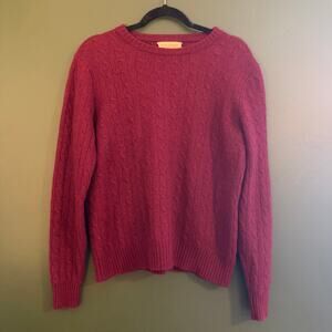 Elliot Mulryan Men's 100% 2 ply Cashmere Red Sweatshirt Pullover L GUC